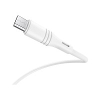 USB кабель Borofone bx43 cooljoy microusb, 1м, 2.4a, pvc (белый) 0L-MG-WF839