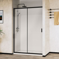 Душевая дверь VINCEA City 1100, черный, стекло прозрачное VDS-5CT110CLB