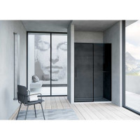 Душевая дверь VINCEA Slim Soft 1200, черный, стекло тонированное VDS-1SS120CGB