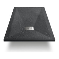 Поддон для душа из искусственного камня VINCEA 1100x800x25, антрацит VST-4SR8011A