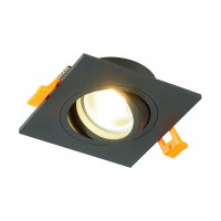 Встраиваемый светильник ALMA LIGHT черный, gu10, 1x50w, ip20, l92xw92xh27, 220v, без лампы, ALD00193BK-MK1-GU10.1x50W