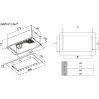 Полновстраиваемая вытяжка MEFERI INBOX45IX LIGHT