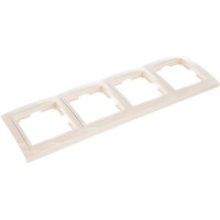 Рамка Smartbuy 4-местная пластик бежевая Нептун SBE-05i-Plastic-FR-4