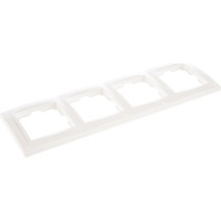 Рамка Smartbuy 4-местная пластик белая Нептун SBE-05w-Plastic-FR-4