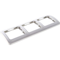 Рамка Smartbuy 3-местная горизонтальная серебро Марс SBE-02s-00-FR-3