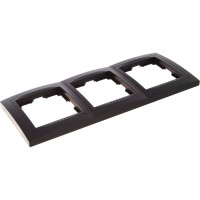 Рамка Smartbuy 3-местная пластик черная Нептун SBE-05b-Plastic-FR-3
