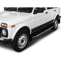 Пороги "Premium" Rival для ВАЗ 2131 (4x4) 5-дв. (вкл. Urban) 1993-2019 2019-н.в., 180 см, 2 шт., алюминий, A180ALP.6004.1