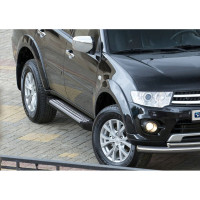 Пороги Rival Bmw-Style круги Mitsubishi Pajero Sport II 2008-2016, 2 шт., D173AL.4003.1