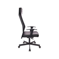 Кресло Easy Chair VBEChair-651 TPU кожзам черный, сетка черая, металл 794760