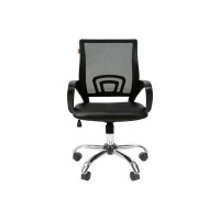 Кресло Easy Chair VTEChair-304 TPU кожзам черный/сетка черный, хром 1216342