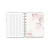 Бизнес-тетрадь Attache Selection Flower Dreams Dots А5, 140 листов, клетка, пластиковая спираль 1063466