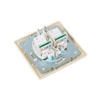 Розетка Lezard Мира RJ11x2 крем с вст крем 701-0303-138