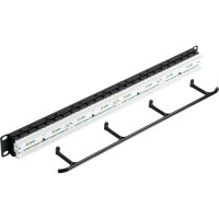 Панель NIKOMAX, 19", 1U, 48 портов, категория 5e, RJ45/8P8C, неэкранированная, черная NMC-RP48UD2-1U-BK