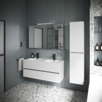 Подвесная тумба Sancos Urban 1190x450x550, c двумя ящиками оснащенными доводчиками, белый глянец, арт. UR120-1W