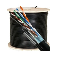 Кабель витая пара 5Bites express ftp/solid/5e/24awg/copper/pe/black/outdoor/msgr/drum/305m FS5525-305BPE-M