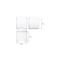 Пластиковая подставка для бумажного блока Classic BRAUBERG, 90x90x90 мм, прозрачная 20 шт 238092