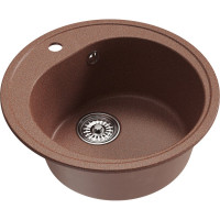 Мойка MIXLINE ml-gm11 круглая, терракотовая (307), 500мм (глуб. чаши 180) new 551820