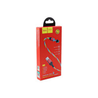 Usb кабель Hoco u90 ingenious streamer lightning 8-pin, магнитный, led подстветка, 1м, tpe (красный) 0L-MG-WF322