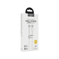 Кабель Usb-c Hoco x51 high-power type-c, 5а, pd100w, 1м, abs (белый) 0L-MG-WF778