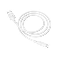 USB кабель Borofone bx43 cooljoy microusb, 1м, 2.4a, pvc (белый) 0L-MG-WF839