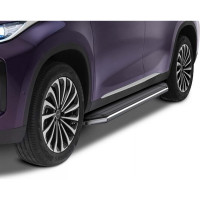 Пороги на автомобиль Rival premium для exeed txl 2020-н.в., 180 см, 2 шт., алюминий A180ALP.0907.1