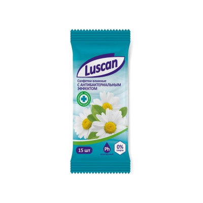 Влажные антибактериальные салфетки Luscan 559400