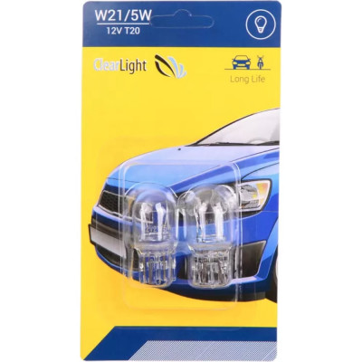 Clearlight Лампа w21/5w () 12v (блистер 2 шт.) CL-W21/5W-12V 2B