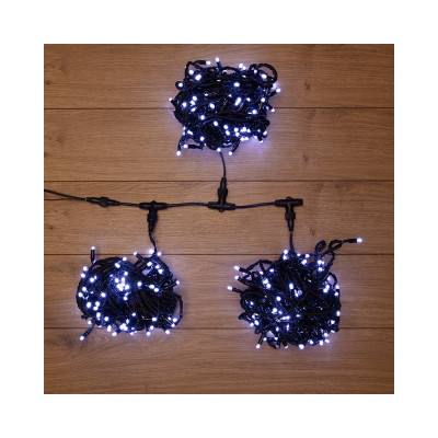 Гирлянда Neon-Night Клип лайт 24В, 3 нити по 20 м, свечение с динамикой, 399LED белые 323-305