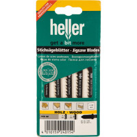 Полотно для лобзика HCS, шаг зубьев 4 мм, длина рабочей части 75 мм, T144D Heller 24015