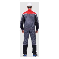 Костюм ГК Спецобъединение КМ-10 ЛЮКС серый/красный, р.128-132, рост 170-176 Кос 594/128/170