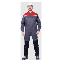 Костюм ГК Спецобъединение КМ-10 ЛЮКС серый/красный, р.128-132, рост 170-176 Кос 594/128/170