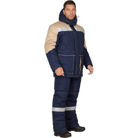 Утепленный костюм ГК Спецобъединение синий-бежевый, размер 104-108, рост 182-188 Кос 1100/104/182