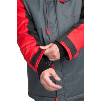 Утепленный костюм ГК Спецобъединение КМ-10 ЛЮКС серый-чёрный-красный, размер 96-100, рост 182-188 Кос 465/ 96/182