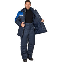 Утепленная куртка ГК Спецобъединение СПЕЦ темно-синий/василёк, р.96-100, рост 170-176 Кур 612/ 96/170