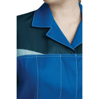 Женский халат ГК Спецобъединение КМ-10 ЛЮКС василёк/темно-синий, р. 96-100, рост 158-164 Хал 547/ 96/158