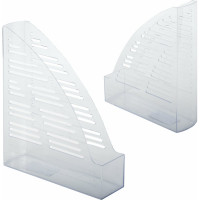 Вертикальный лоток для бумаг BRAUBERG "Standard", 245х70х295 мм, прозрачный 237223