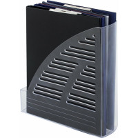 Вертикальный лоток для бумаг BRAUBERG "Standard", 245х70х295 мм, прозрачный 237223