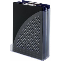 Вертикальный лоток для бумаг BRAUBERG "Standard+", 250х90х300 мм, прозрачный 237227