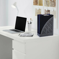 Вертикальный лоток для бумаг BRAUBERG "Standard+", 250х90х300 мм, прозрачный 237227