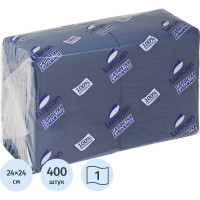 Однослойные бумажные салфетки Luscan Profi Pack 24х24 см синие 400 шт 476881
