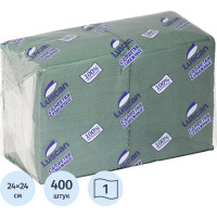 Однослойные бумажные салфетки Luscan Profi Pack 24х24 см зеленые 400 шт 476880