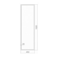 Зеркало с LED подсветкой Doratiz Тиана 450х1500, сенсорный выключатель 2711.912