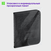 Папка на молнии BERLINGO DoubleBlack А5+, 600 мкм, черная, с рисунком ZF5_A5701