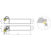 Резец токарный/державка DCLNL2525M12 SANT 4603312182936