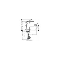 Смеситель для биде Hansgrohe 71720670 Talis E однорычажный, со сливным гарнитуром 00062700