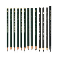 Набор чернографитных карандашей Faber-Castell Pitt Graphite 26 предметов, заточенный, металлический корпус 112974