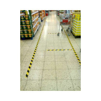 Клейкая лента ООО Комус 48 мм х 36 м x 45 мкм, желтая с черной разметкой, 36 шт. 1197926