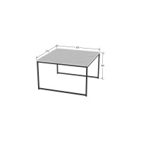 Журнальный стол Мебелик Овер белый мрамор/черный 4827 6725