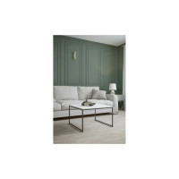 Журнальный стол Мебелик Овер белый мрамор/черный 4827 6725