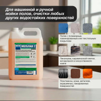 Моющее средство нейтральное низкопенное для машинной и ручной уборки Мега ЛАН 2 Н-500 (5 л, кан. пнд)